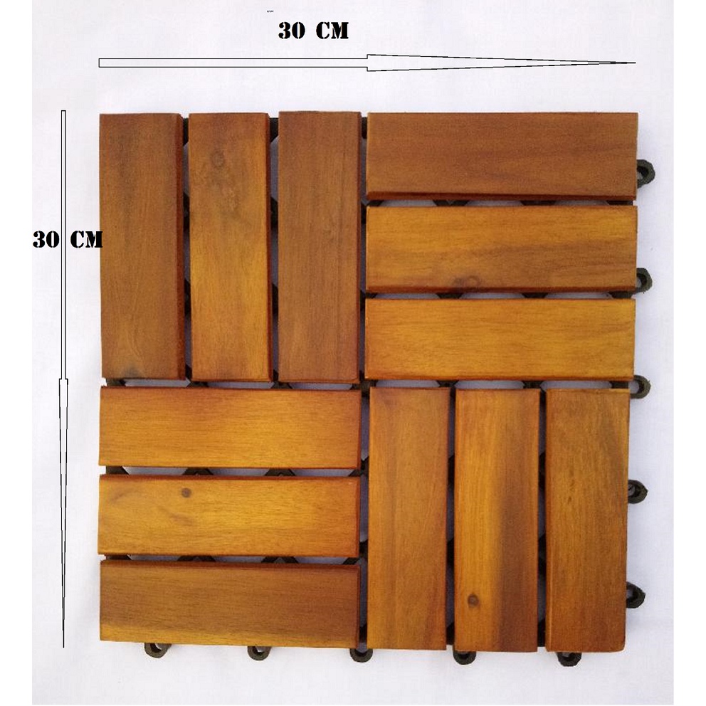 Sàn gỗ tự lắp ráp-vỉ gỗ lót sàn ban công - miếng gỗ vỉ nhựa lót