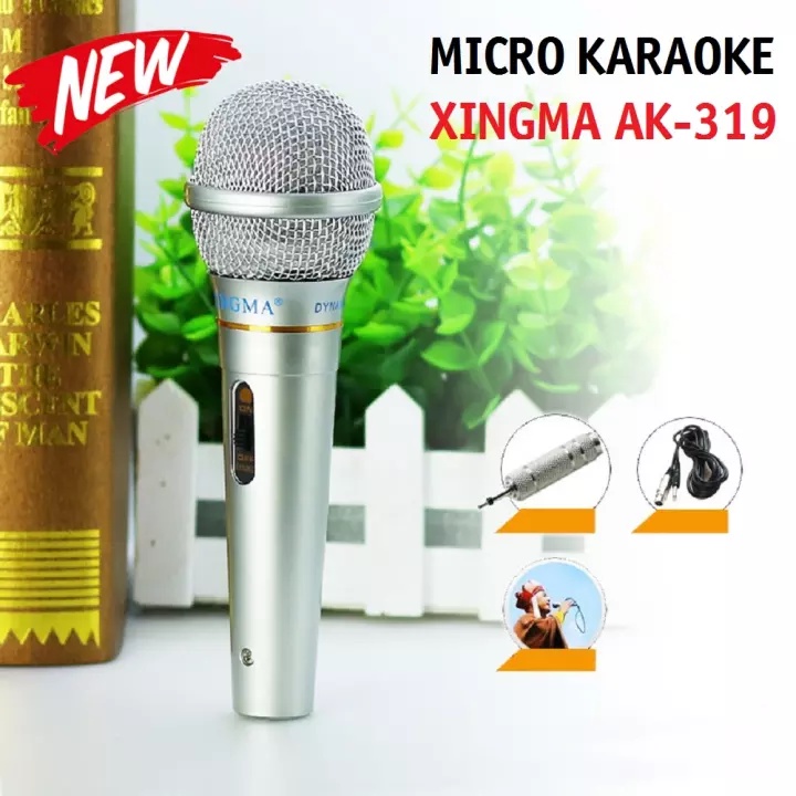 Micro karaoke XINGMA AK-319 chính hãng, Mic hát karaoke giá rẻ, Chống hú, Âm thanh chất lượng