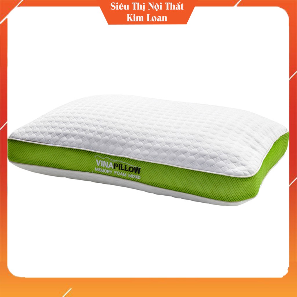 Gối Vinapillow Memory Foam Mixed Vinamattress - Chất liệu Foam êm ái có lớp gel làm mát lạnh