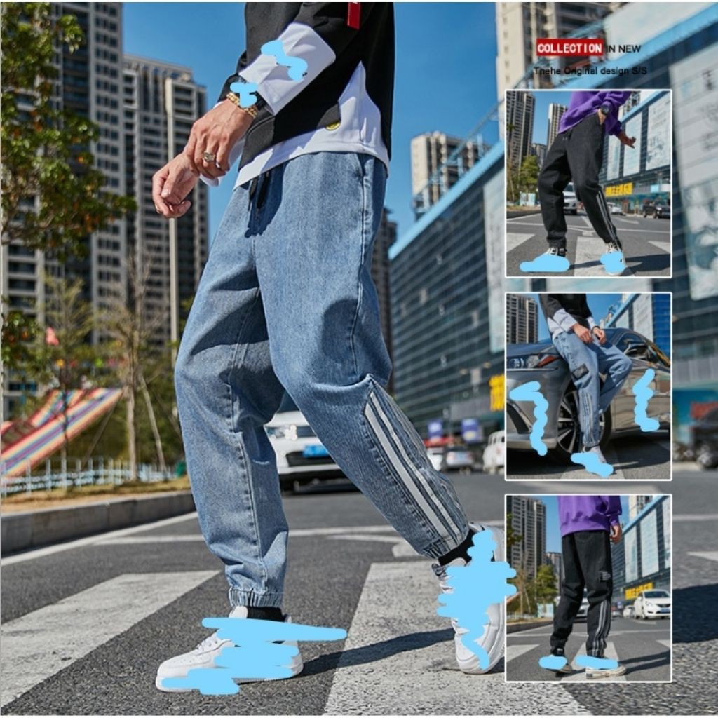 quần jeans jogger có phản quang cá tính nổi bật | BigBuy360 - bigbuy360.vn