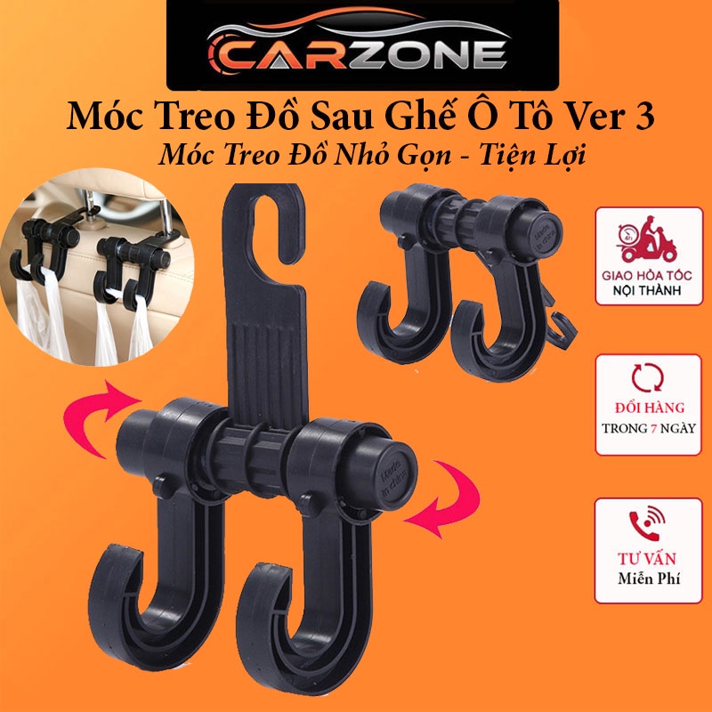 Móc Treo Đồ Sau Ghế Ô Tô Tiện Dụng VERSION 3 – 1 Chiếc CARZONE.TOP