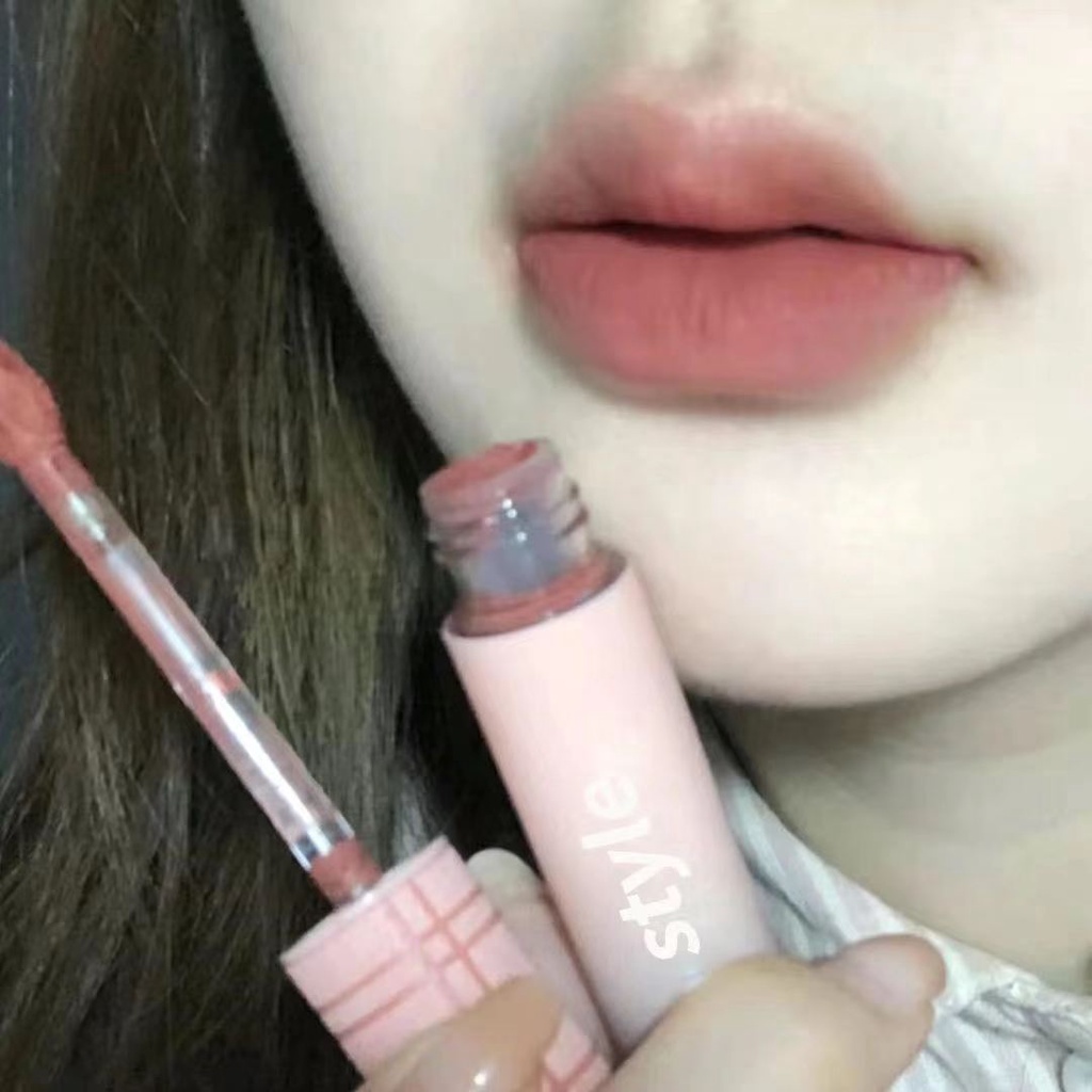 Son Môi HELLOSTYLE kết cấu mờ dưỡng ẩm mềm mại kháng nước trang điểm lâu trôi