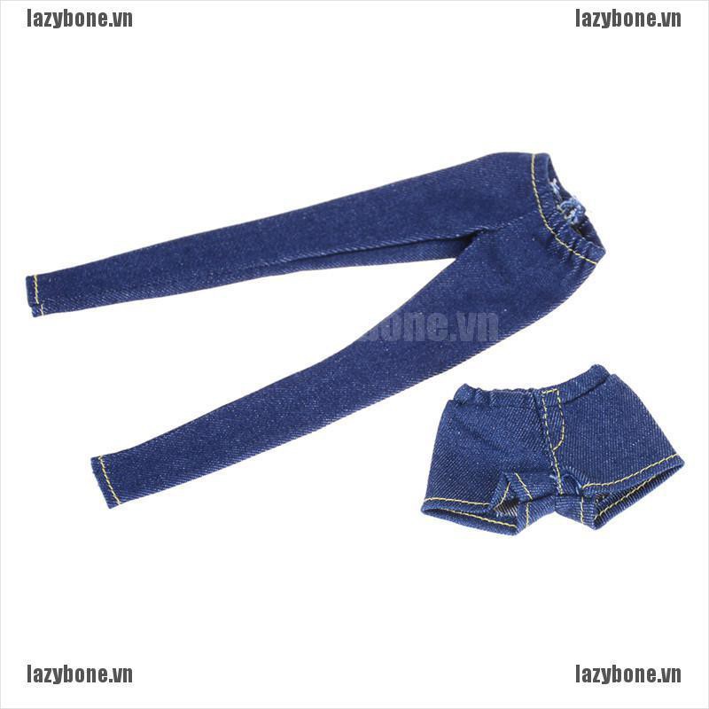 Quần jeans dài/ngắn co dãn cho búp bê Blythe BJD tỷ lệ 1/6