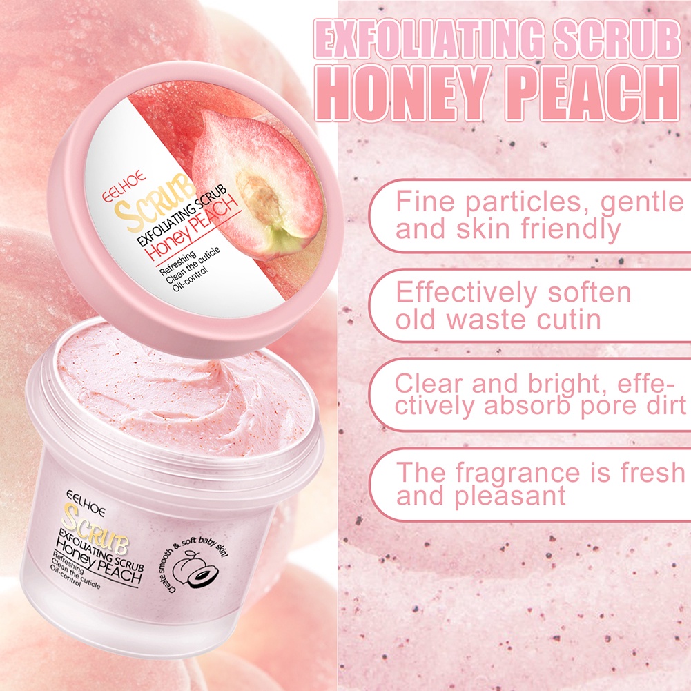 Eelhoe đào Niacinamide cơ thể chà Kem làm sạch sâu da đi cutin da chết điều trị mụn trứng cá dưỡng ẩm-ampere