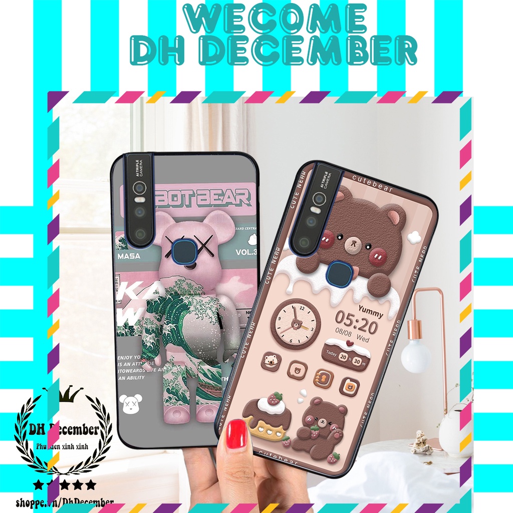 Ốp lưng Vivo V15 / V15 PRO in hình 3D GẤU HỒNG-GẤU BE3R -XINH XẺO CỰC ĐẸP