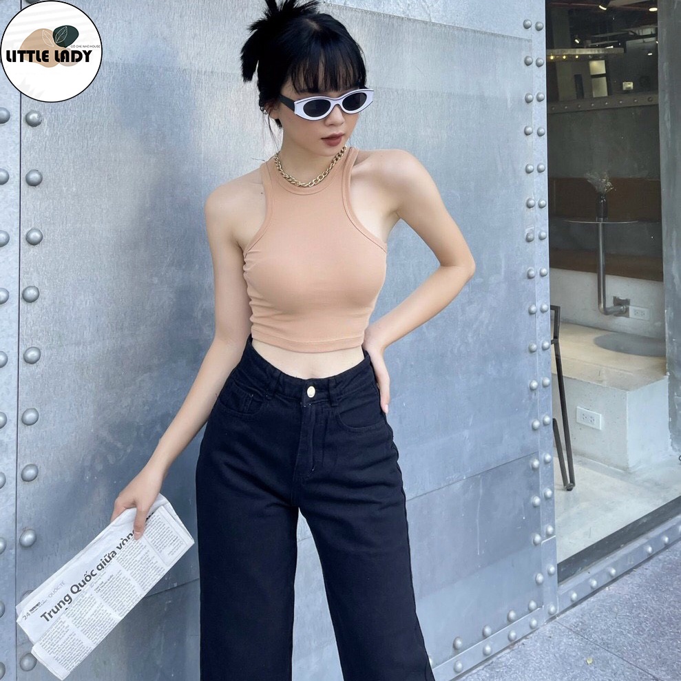 Áo Ba Lỗ Croptop Sát Nách Gợi Cảm Chất Thun Cotton Màu Đen, Trắng, Nude "ÁO 3 LỖ"