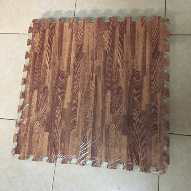 [Dày 1cm]Sỉ thảm xốp ghép màu vân gỗ [bộ 4miếng kt 60x60]