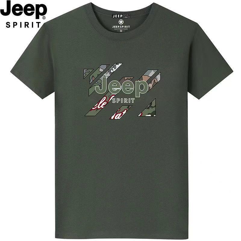 JEEP Áo Thun Tay Ngắn Cổ Tròn 100% Cotton Thời Trang Mùa Hè Cho Nam