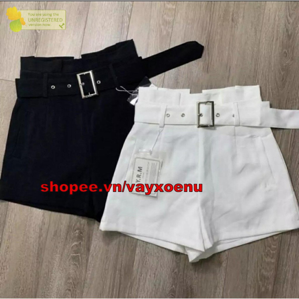 quần đùi nữ dạng short khoen vuông mt976, mt381 màu đen, trắng size s,m,l vayxoenu phong cách Hàn Quốc năng động, cá tín