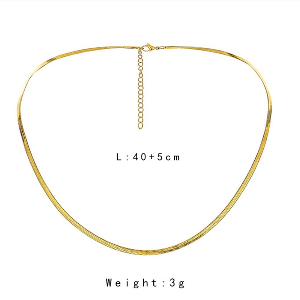 Vòng Cổ Choker Kim Loại Dạng Xích Rắn Màu Vàng Thời Trang Cho Nam Và Nữ