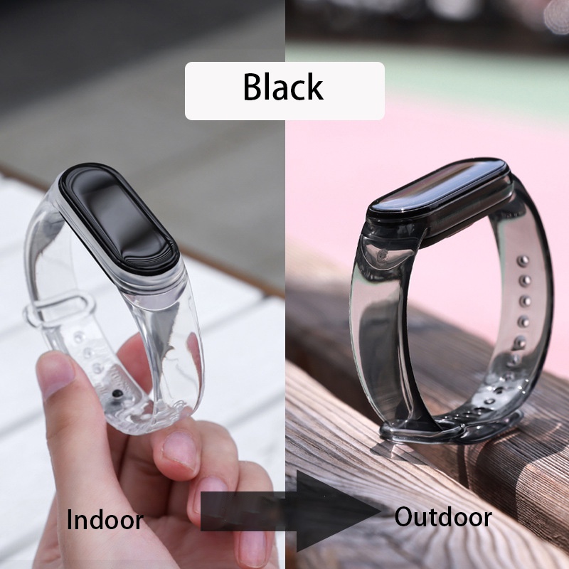 Dây Đeo Trong Suốt Thay Thế Cho Đồng Hồ Thông Minh Xiaomi Mi Band 7 6 5 4 3