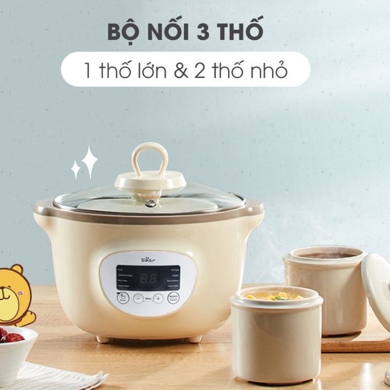 BẢO HÀNH 18T Nồi Nấu Cháo Chậm Bear Bản Quốc Tế