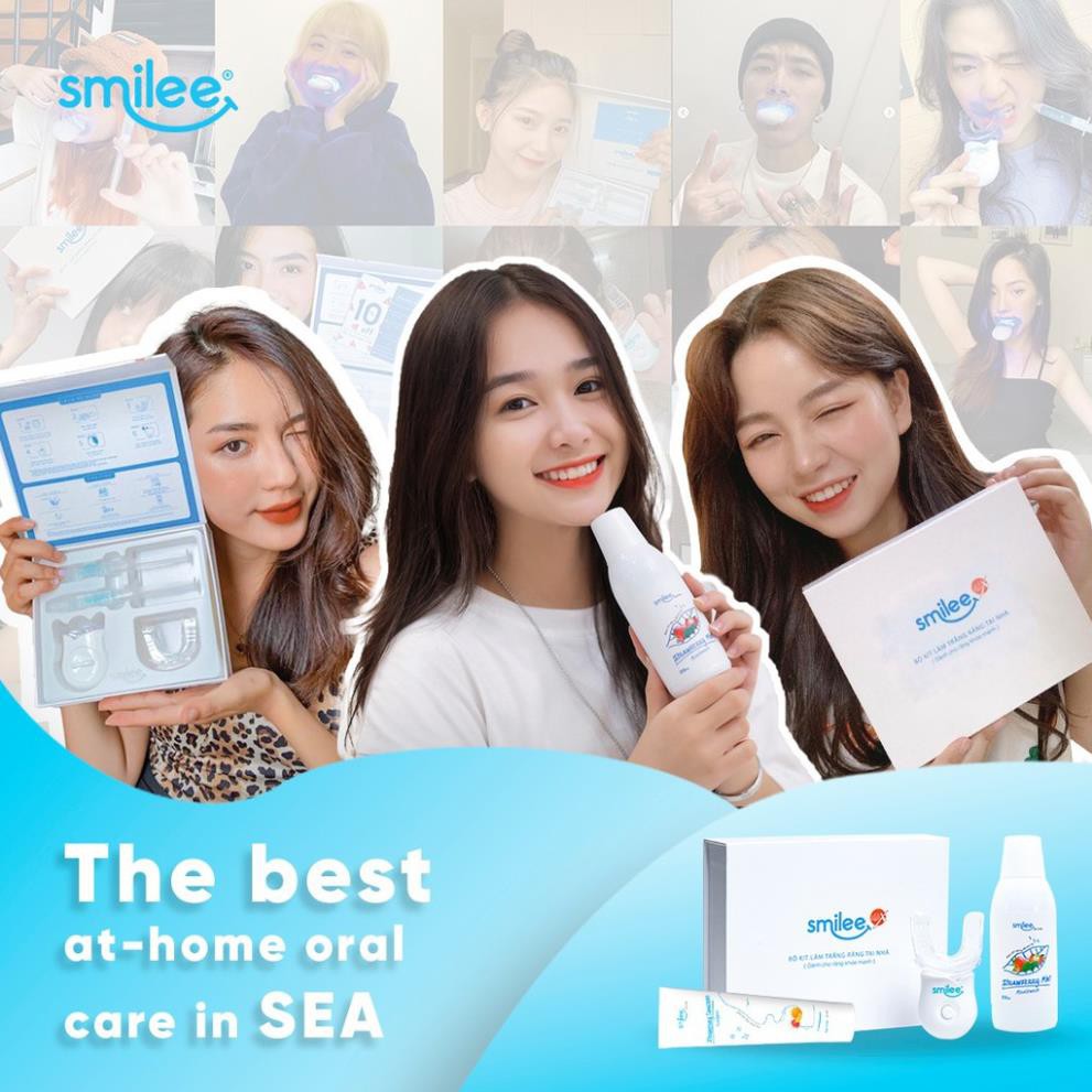 [Giảm 25%+Freeship] Combo Chăm Sóc Răng Miệng, Tẩy trắng răng Smilee-Nhập khẩu USA, chuẩn ISO