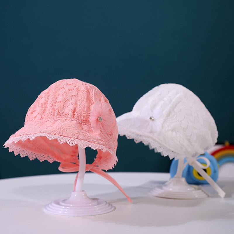 Mũ Ren Mềm Thoáng Khí Kiểu Công Chúa Cho Bé Gái