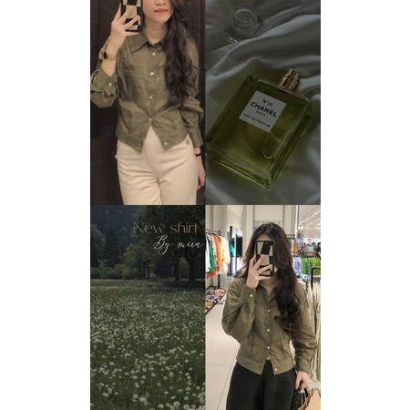 Áo sơ mi linen nữ dáng ngắn wendy shirt bymiia.studio