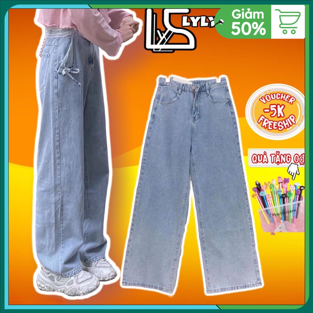 Quần jean nam nữ baggy ống suông rộng ,quần bò nam nữ dáng đứng vải jeans cao cấp