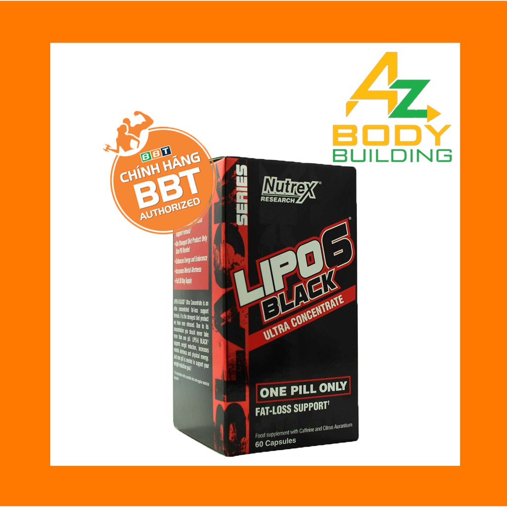 Nutrex Lipo 6 Black Fat Burner Đốt mỡ hiệu quả Giảm cân an toàn