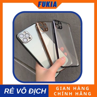 Ốp lưng nhám mạ viền bảo vệ camera mạ viền cho iP series 12, 11