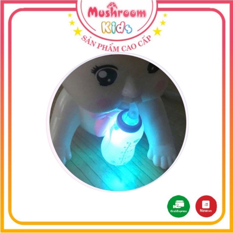 Đồ Chơi Em Bé Ngậm Bình Sữa Tập Bò Có Đèn Nhạc Dành Cho Bé