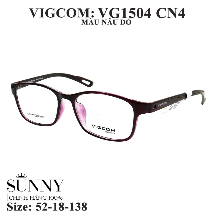 VG1504 nhiều màu - gọng kính Vigcom chính hãng, thiết kế dễ đeo bảo vệ mắt