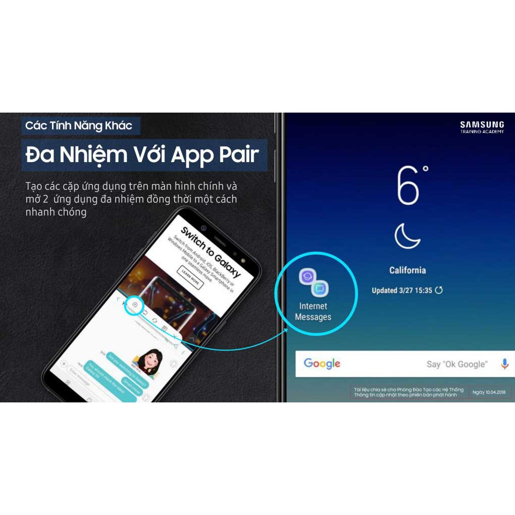 Điện thoại Samsung A6+,Ram 3/32G,3500mah,6.0’’inchFHD+