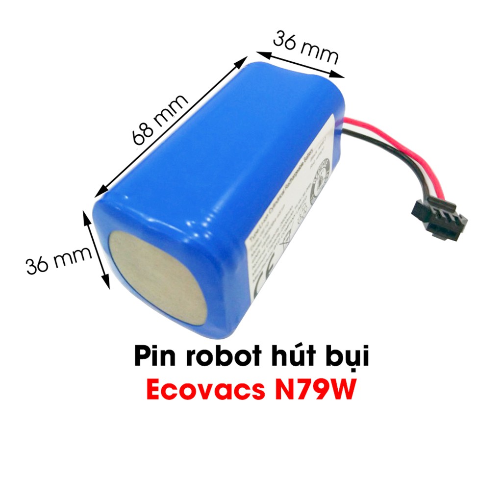 Pin robot hút bụi Ecovacs N79 series - Ecovacs N79W - Hàng chính hãng bảo hành 3 tháng