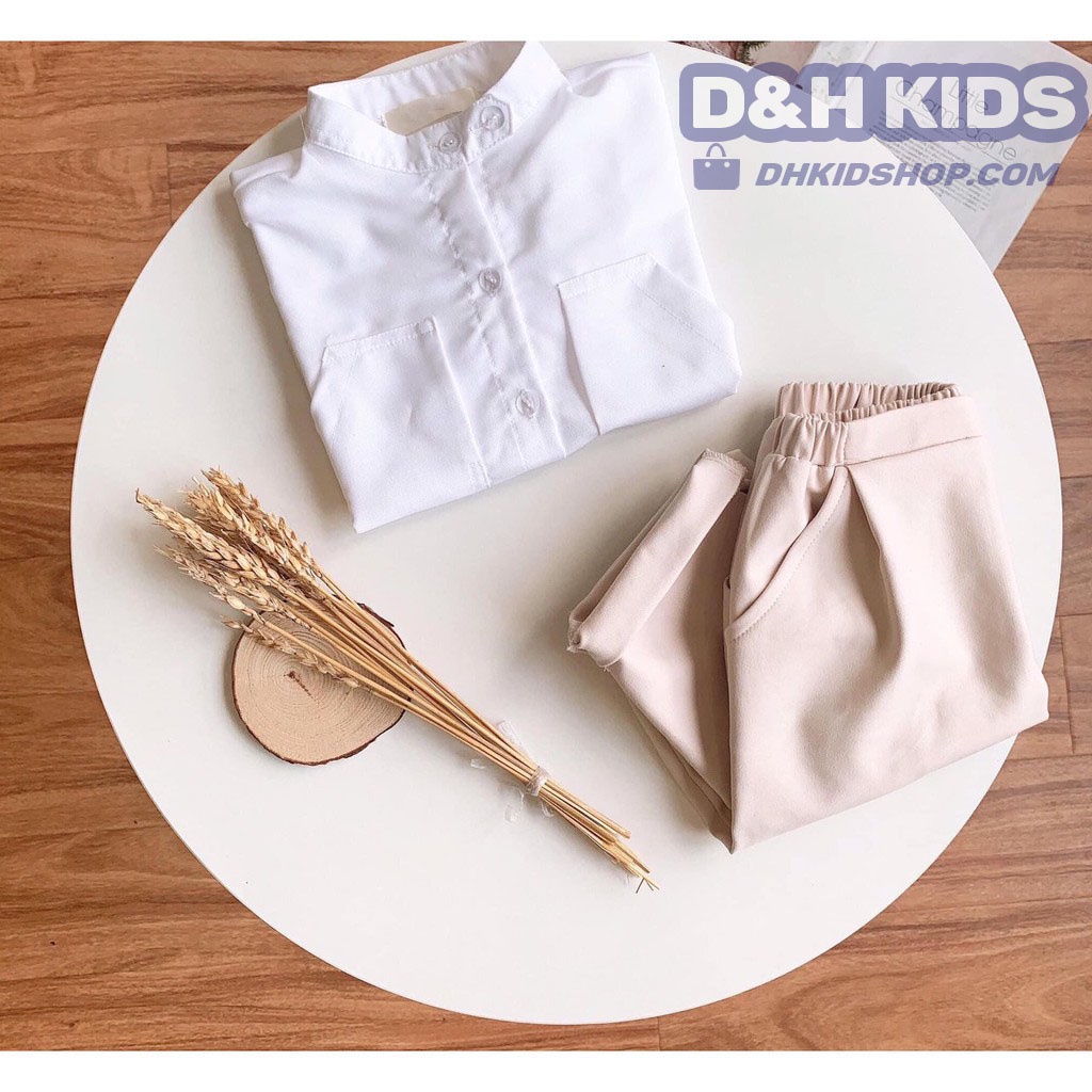 Áo Sơ mi trắng dài tay cho bé trai 1 2 3 4 5 6 7 tuổi DHK061 Quần áo trẻ em