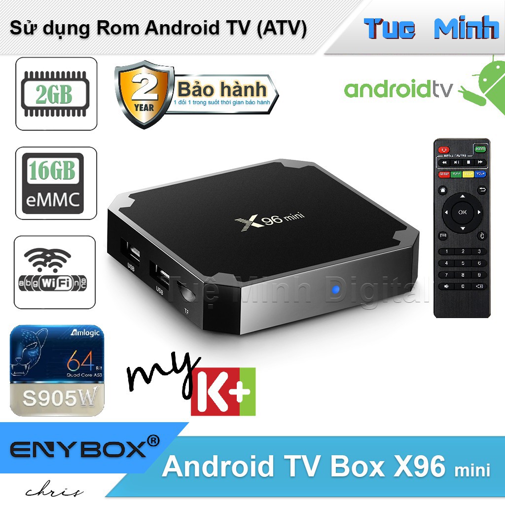 Android tivi box X96 mini S905w 2Gb [BH 6 tháng]