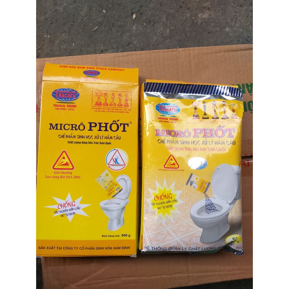Micro Phốt thông bồn cầu ống cống dạng bột bịch 300gr