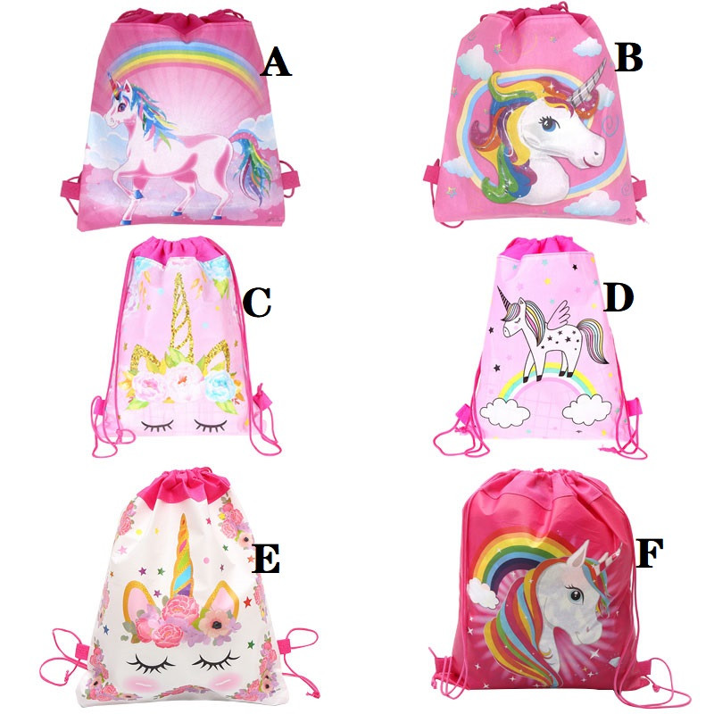 Túi Dây Rút In Hình Kỳ Lân Dễ Thương Cho Bé Gái