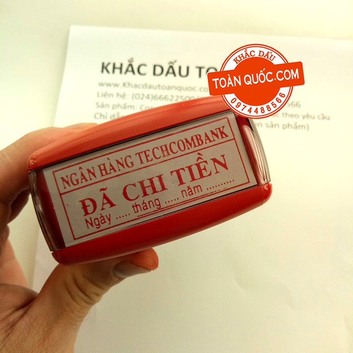 Khắc dấu Đã Chi Tiền có nội dung theo yêu cầu