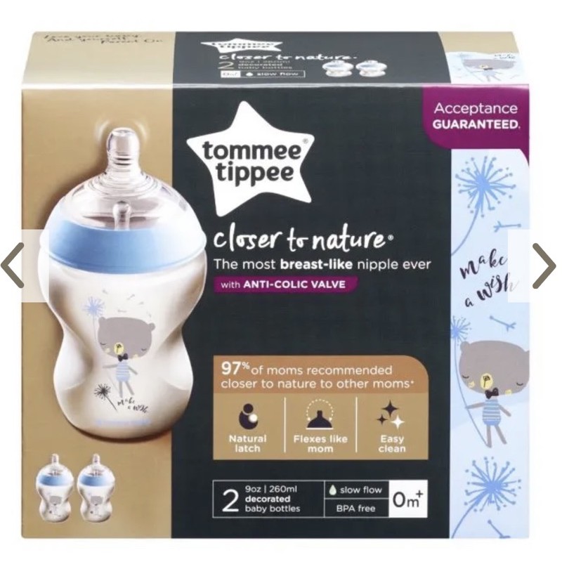 Bình sữa Tommee Tippee hoạ tiết bé trai, bé gái dung tích 270ml