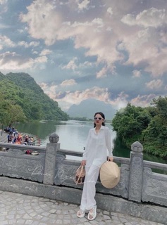 Áo sơ mi đũi trơn oversize