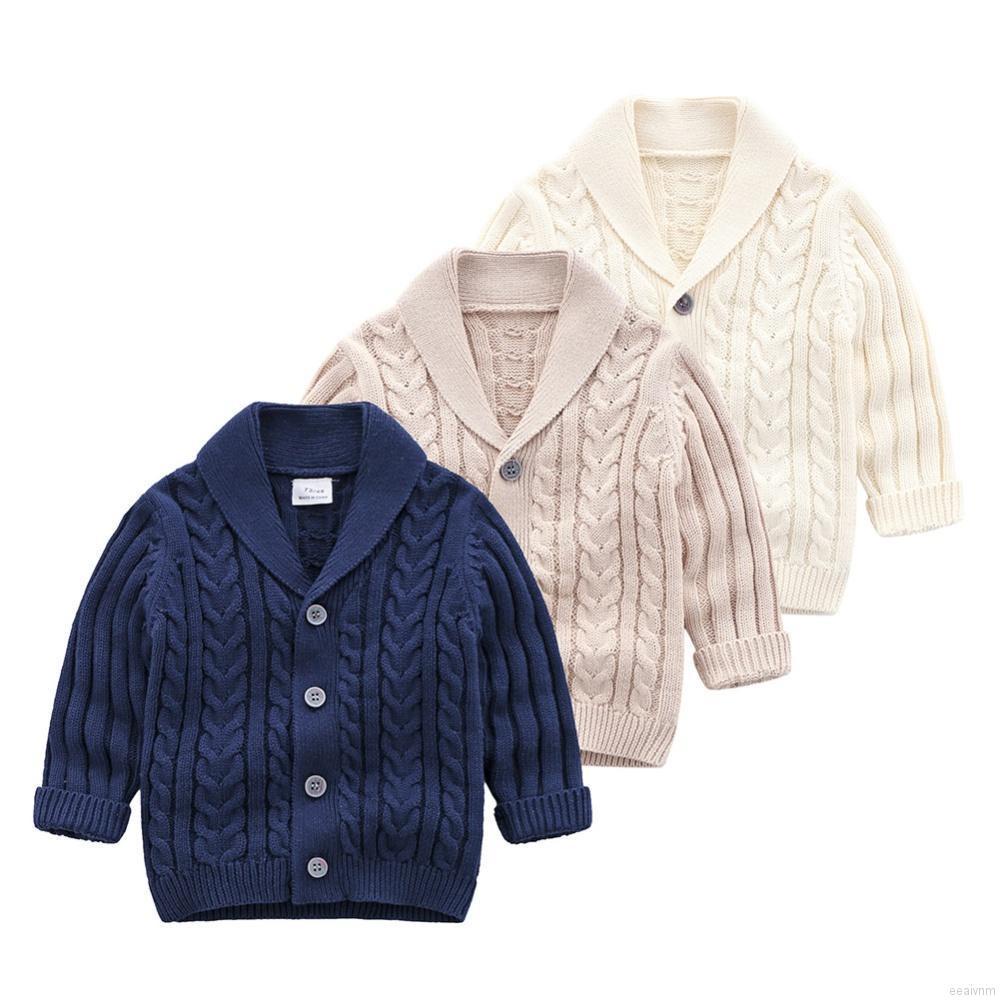 Áo khoác Cardigan cổ chữ V cho bé trai (6 tháng-3 tuổi)