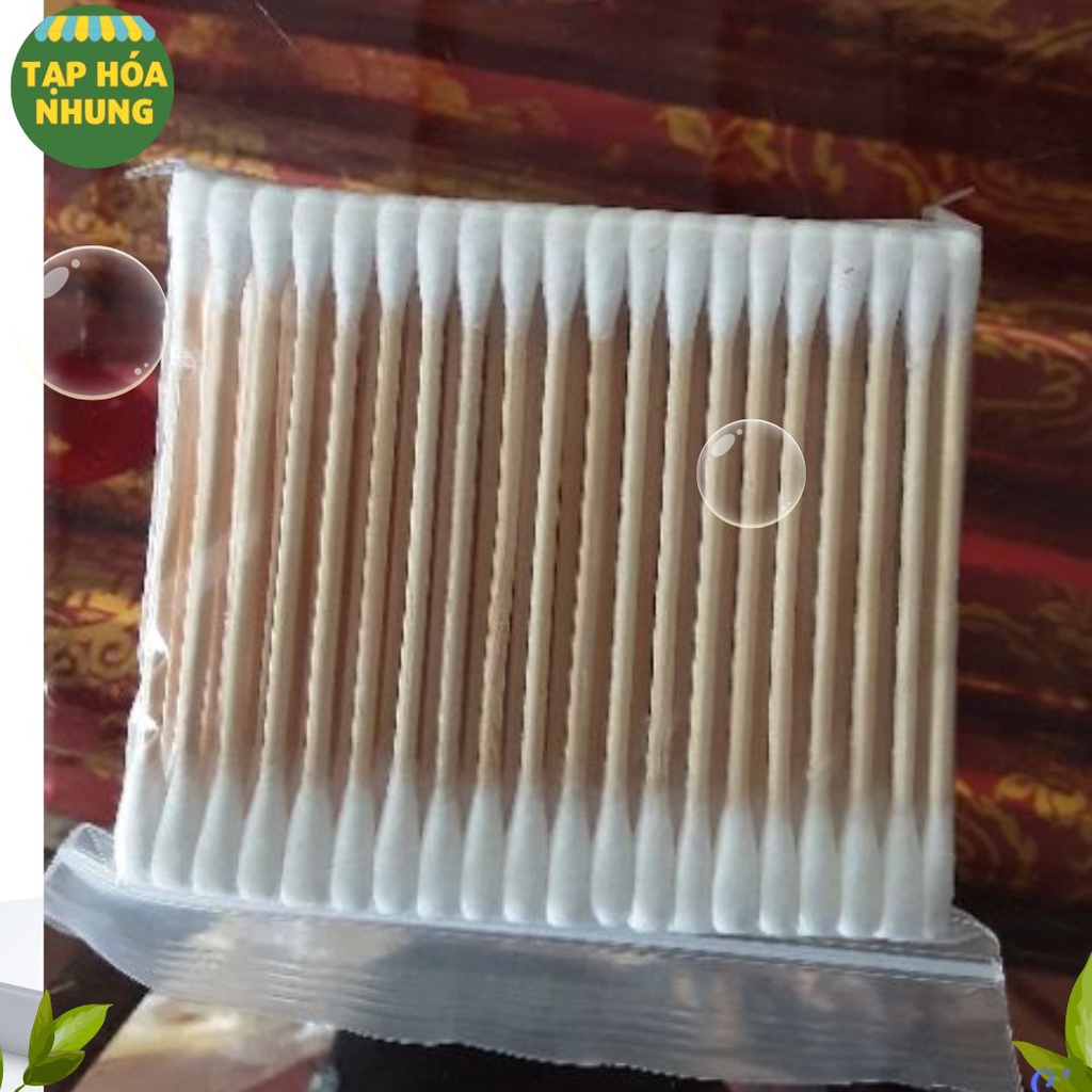 1 gói tăm bông cán gỗ gấu đẹp cao cấp