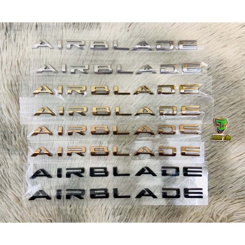 Tem Chữ nổi AirBlade zin cho xe 2020 - 2021 ( giá 1 cặp )