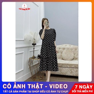 Váy Bầu Đẹp Chấm Bi ( ảnh thật) (shop Tatoco)