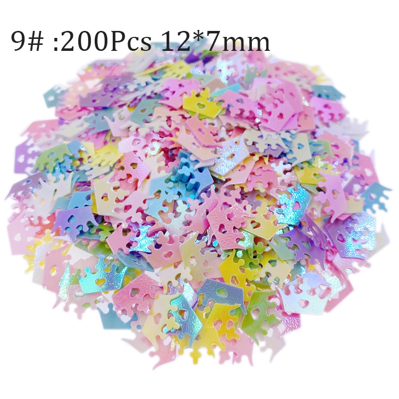 Hộp Kim Tuyến Nhiều Kiểu Màu Sắc Hình Ngôi Sao Trái Tim Lá Vỏ Sò Trang Trí Móng Tay Nghệ Thuật DIY