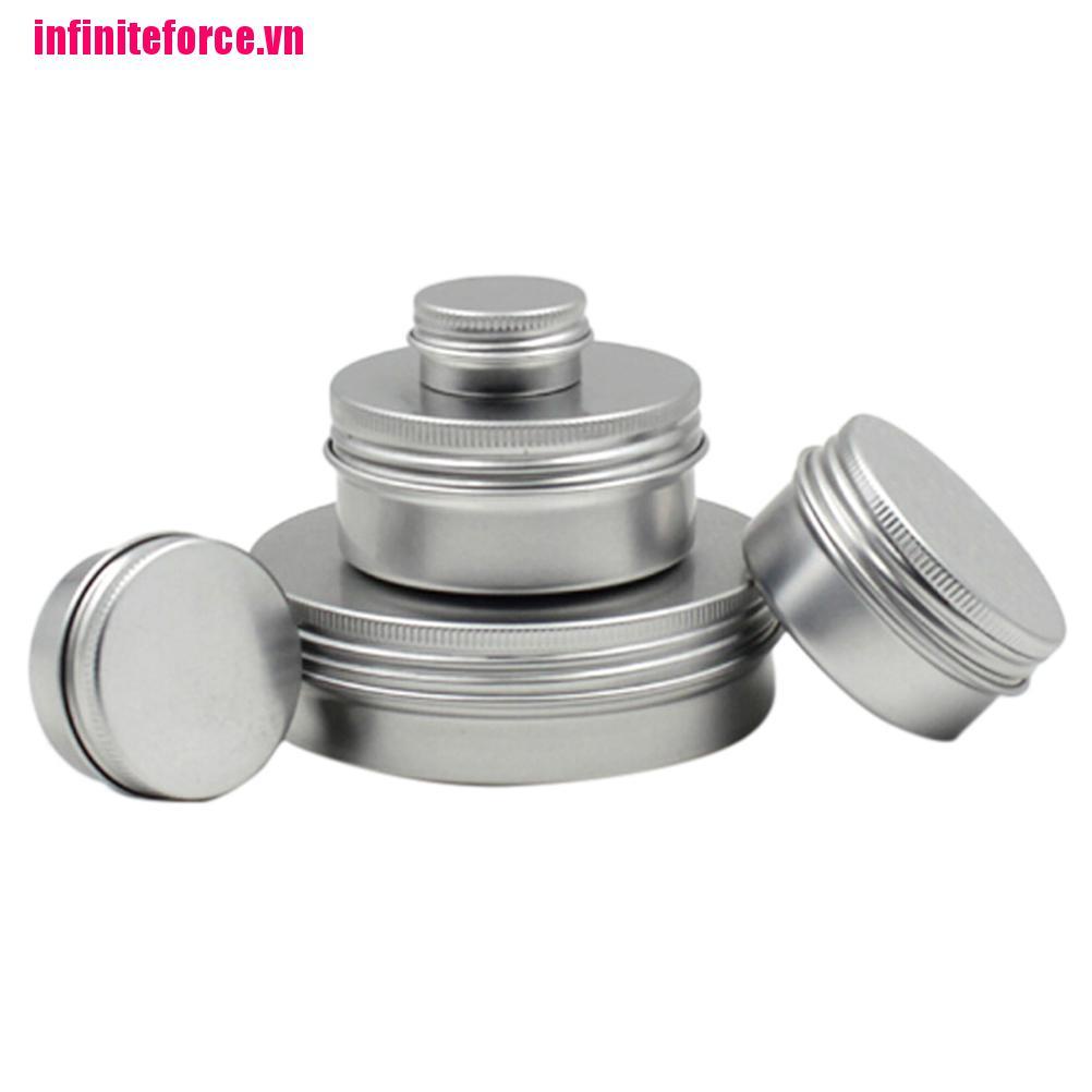 [Hàng mới về] Hộp thiếc đựng son dưỡng/ sơn móng tiện dụng 10/ 20/ 50/ 100/ 150ml
