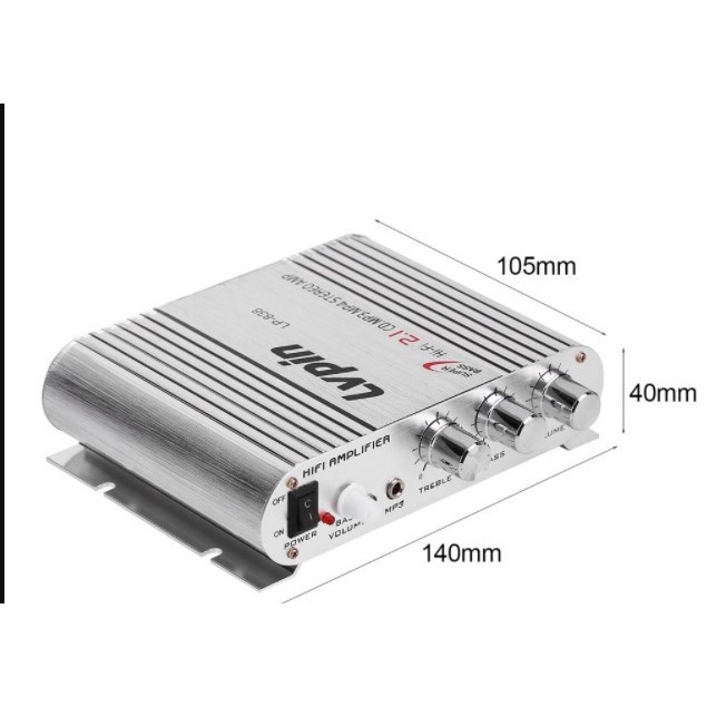 Ampli mini Lepy LP-838 /ST-838 12V Hi-Fi 2.1, bộ amly khuếch đại âm thanh cao cấp - BH 12 tháng - Lỗi 1 đổi 1