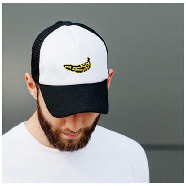 Banana Warhole Trucker Hats - Black Đen
