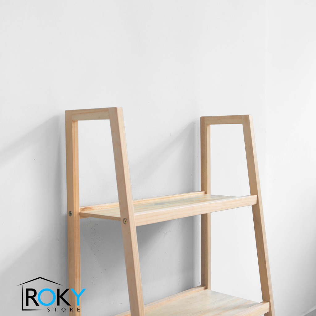 KỆ ĐỂ SÁCH 4 TẦNG DÁNG CHỮ A MÀU TỰ NHIÊN - A BOOK SHELF 4F NATURAL SIZE L | BigBuy360 - bigbuy360.vn