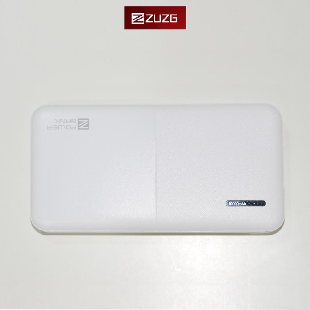 Sạc dự phòng 2 cổng 10000mAh - bảo hành 6 tháng - chính hãng ZUZG J01