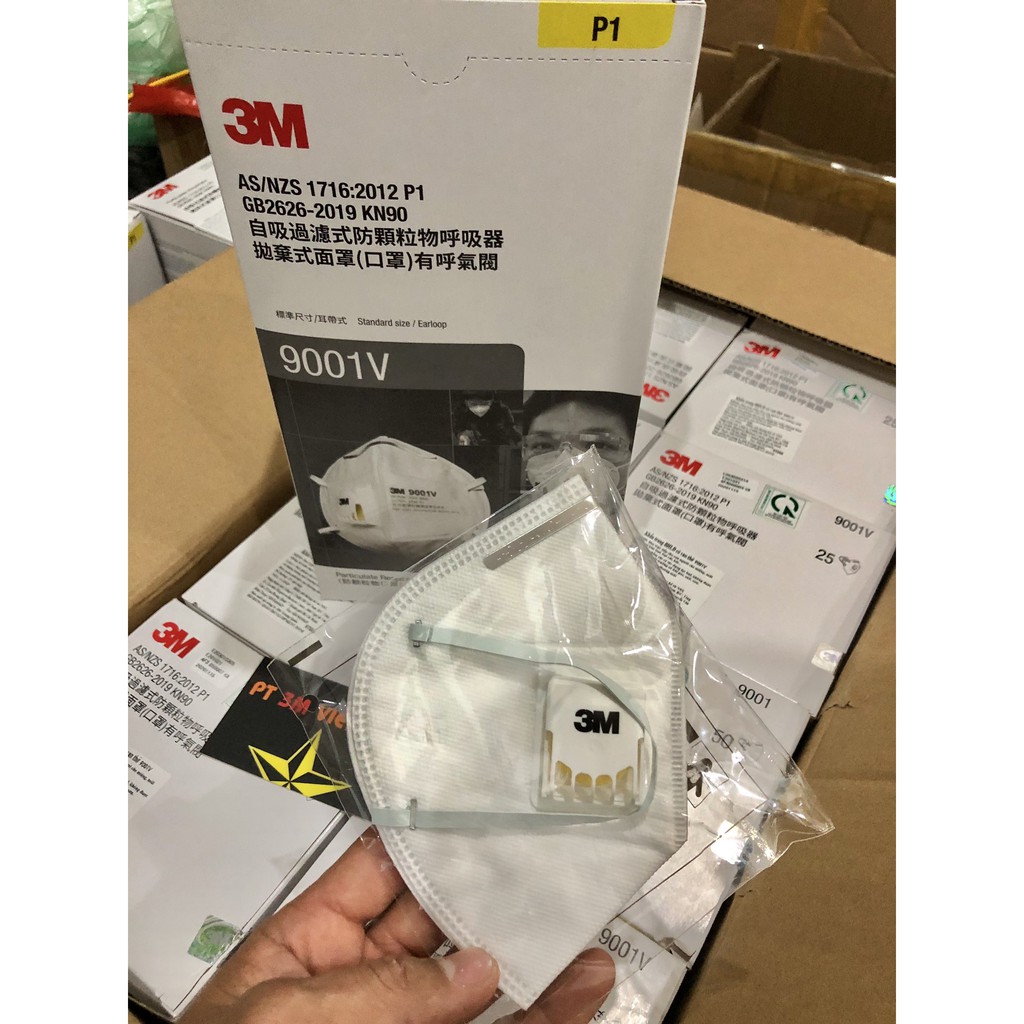 Khẩu trang 3M 9001V có van thoáng khí | BigBuy360 - bigbuy360.vn