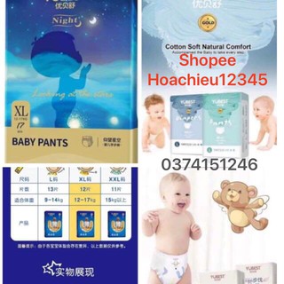 Tã/ Bỉm YUBEST Angel / Yubest Gold / Yubest Natural nội địa Trung Quốc quần / dán Size S132/M108/L96/XL84/XXL72