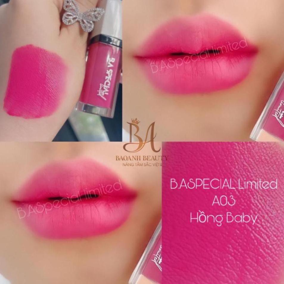New New!  [A03 Hồng Baby] Son B.A Special Limited – Son Hữu Cơ Không Chì Siêu Lì – Màu Son Ngọt Ngào Tươi Trẻ