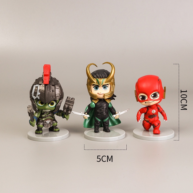 [Set C] Mô hình nhân vật Marvel comic Thor- Hulk - Loki - Flash - Báo đen - Iron Man- Wonder Woman - Dc Marvel