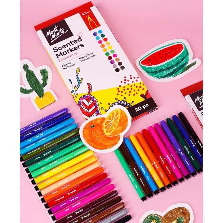 Bút dạ Mont Marte Scented Markers 12/20 màu