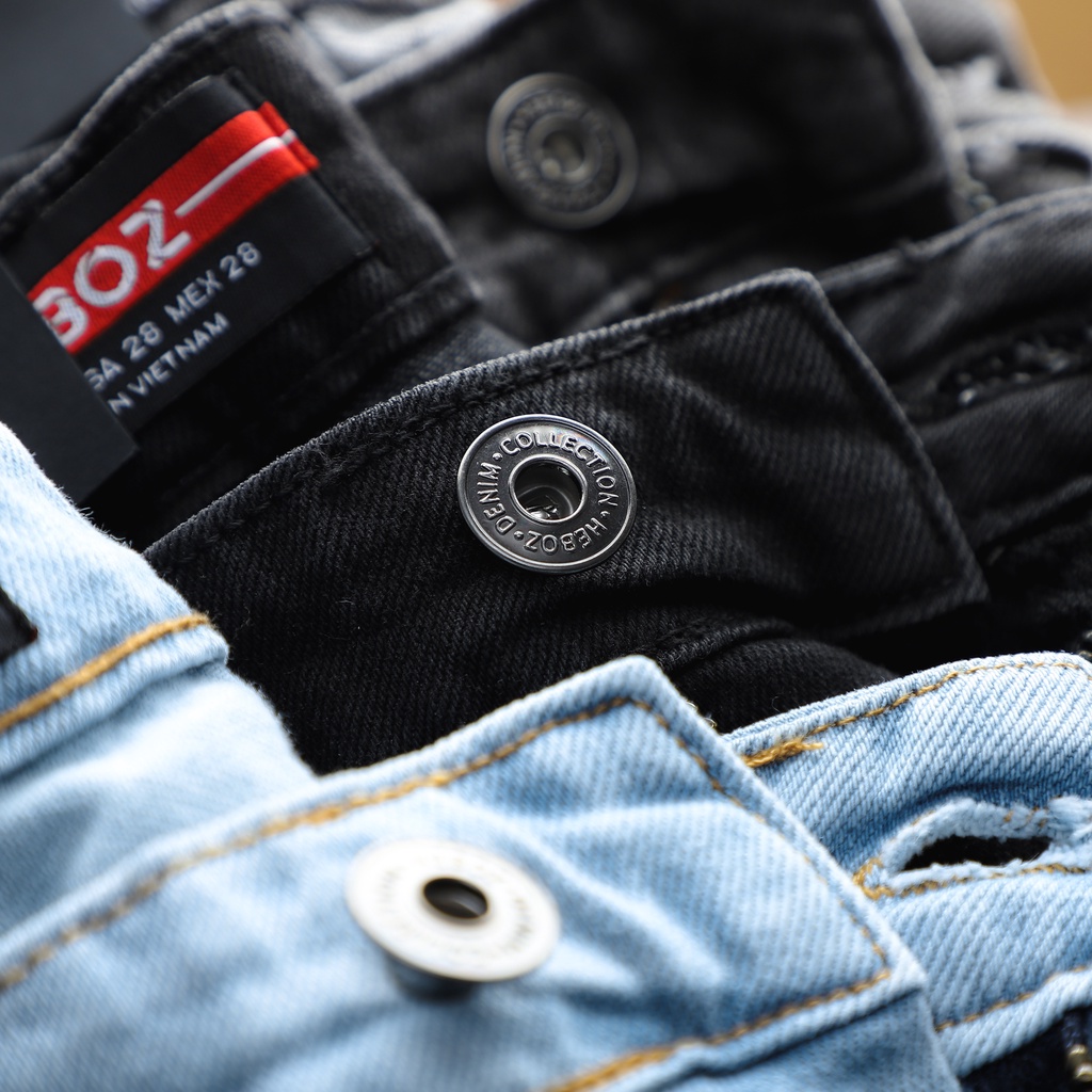 Quần jeans nam, kiểu dáng suông, regular chất vải jeans co giãn cao cấp Heboz 3M new - 00001201