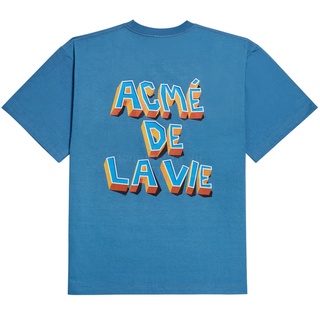 Áo thun adlv basic chính hãng | block dark blue, áo thun nam nữ acme de lavie chính hãng hàn quốc